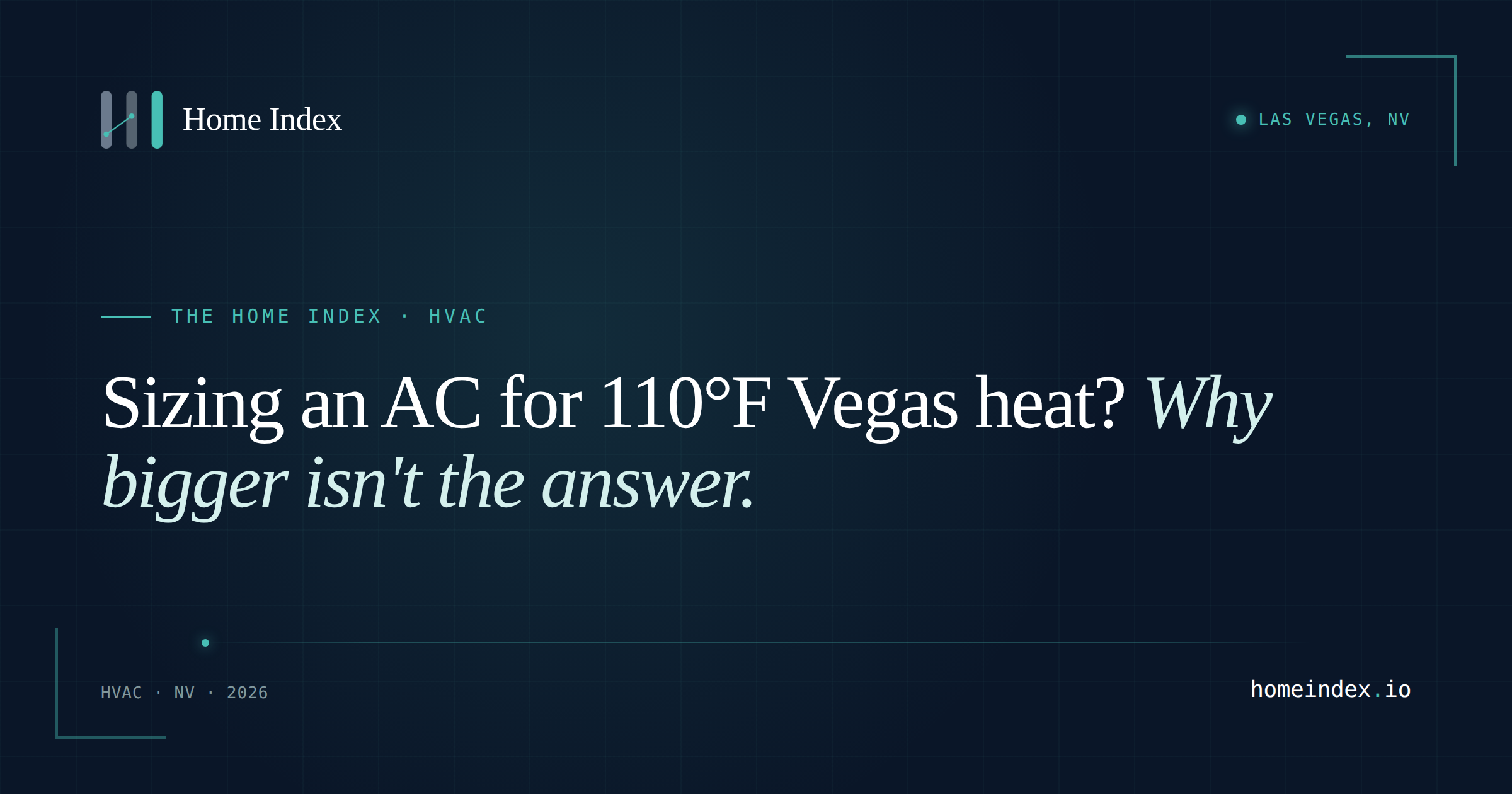 Las Vegas Designs Cooling Near 110°F. Your AC Loses Capacity Long Before It Gets There. Here's What That Does To Your Bid.